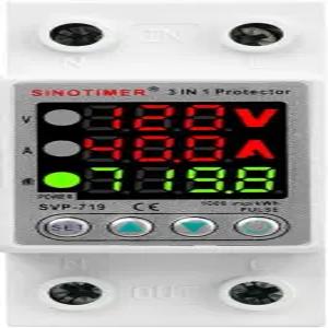 전압 및 전류 보호 장치 보호기 릴레이 40A 전력 소비 kWH 미터 DB 가정용 딘 레일 설치 시 110V 120V Din