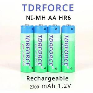 디지털 카메라용 충전식 배터리 휴대용 DVD VCD 플레이어 Ni-MH AA 2300mAh 리튬 1.2V 4개