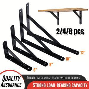 숨은선반브라켓 10 12인치 헤비 듀티 스틸 선반 브래킷 8개 90도 직각 지지대 플로팅 브래킷