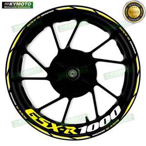 GSX-R1000 오토바이 액세서리 17 인치 전면 및 후방카메라 휠 스티커 페어링 림 반사 데칼 장식