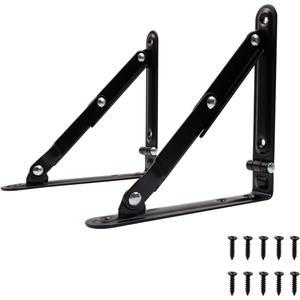 숨은선반브라켓 6인치 8인치 헤비 듀티 접이식 선반 브래킷 금속 삼각형 코너 브레이스 공간 절약형 인테리어용