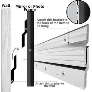 숨은선반브라켓 펜던트 브래킷 Z자형 알루미늄 합금 행잉 스트립 플러시 마운트 아트 거울 걸이용