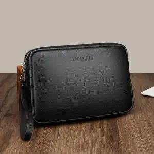 남성파우치 남성 가죽 파우치 데일리 클러치백 블랙 가방