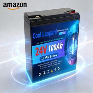 호환상품 24V 리튬인산철(LiFePO4) 배터리 100Ah 충전식 셀 DIY용 RV 태양광 캠핑용 EU  A급 6000 사이클