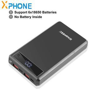 HAWEEL DIY 6 x 18650 배터리 24W 고속 충전 전원 은행 박스 케이스(디스플레이 포함) 포함되지 않음