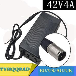 36V 충전기 42V 4A 자전거 리튬 배터리 3핀 XLR 소켓/커넥터가 있는 팩용