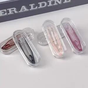 호환  콘택트 렌즈 핀셋 착용 도구 투명 대형 긴 클램프 막대 세트