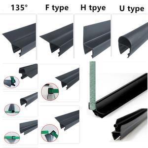 2pcs Weatherstrip 방수 샤워 도어 씰링 스트립 워터 6 12mm 유리 스크린 씰 갭 실러