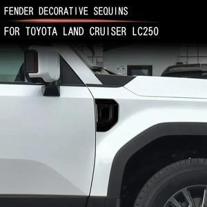 랜드 크루저 LC250 2024 차량용 리프 보드 장식 커버 ABS 사이드 에어 아웃렛 트림 스티커 외장 액세서리