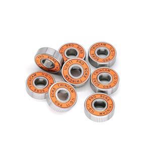 스케이트보드 인라인 스케이트 휠용 EDOKFLQL 8pcs 오렌지 씰링 608RS ILQ-11 8x22x7mm 베어링 ABEC-9 내구성 있는 저마찰 강철