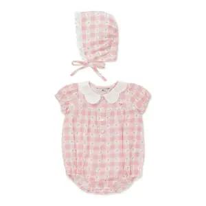 [블루독베이비]46-313-604-03 PK) 플라워 체크 바디수트_s