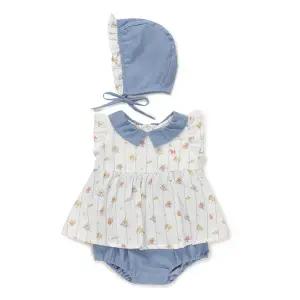 [블루독베이비]46-313-604-06 BL) 멀티 플라워 바디수트_s