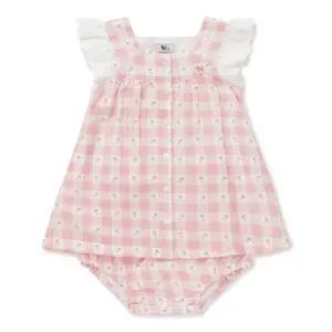 [블루독베이비]46-313-400-01 PK) 플라워 체크 드레스_s