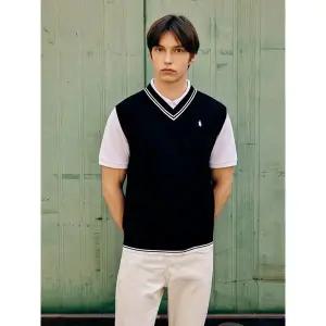 라파클럽 남성 썸머 골프 브이넥 니트 베스트