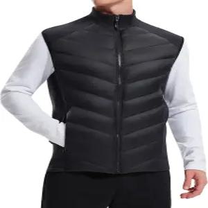 AFZ 남성 경량 패딩 조끼 800FP 겨울 다운 민소매 퀼팅 방수 러닝 재킷 주머니 포함