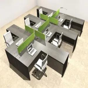 6인용 모던 어쿠스틱 디바이더 오피스 워크스테이션 책상 세트 OTSULFPRA57