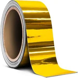 VViViD 비닐 디테일 랩 테이프 2인치 x 20피트 DIY 롤골드 크롬