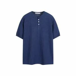 [하프클럽/해리슨]골지 헨리넥 니트 반팔 카라티 HA-1002 NATC1002