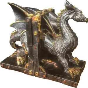 대형 스팀펑크 판타지 드래곤 동상 무거운 책을 위한 장식용 북엔드 선반을 독특한
