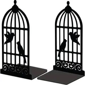 선반용 피코블루 메탈 북엔드 사무실 책상 방 5.3 x4.3 x7.9 주철 심플 톨 1쌍 버드케이지와