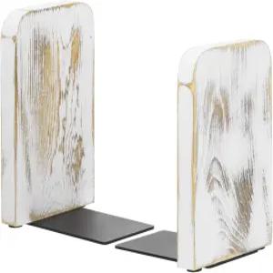 내 선물 농가 책꽂이 빈티지 장식 북엔드 디스플레이 정리함 스토퍼 사무실 책상 화이트워시