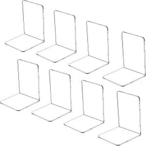 룰론폰 8피스 북엔드 북스탠드 북스탑퍼 책장용 클리어 학교 도서관 데스크톱 정리함용 아크릴