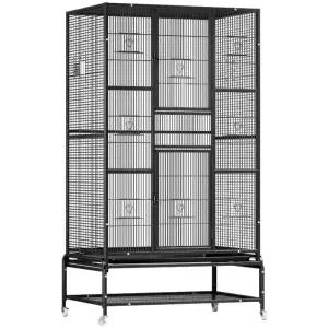 앵무새 철장 투명 아크릴 회색앵무용 바퀴 달린 새장