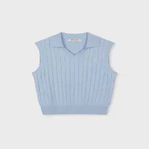 26S 여성 W 슬리브리스 폴로 스웨터 베스트 (스카이블루) [TWKV30463-INL]