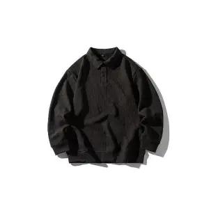 키체샵 남성 칼라넥 봄가을 맨투맨 칼라 솔리드니트 캐주얼 커플 HO3