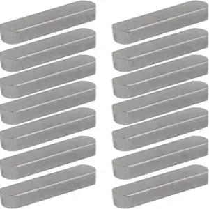 Ruilogod 25mmx6mmx6mm 304 스테인리스 스틸 주요 재고 원형 종료 14pcs (ID 245 a0e 5d2 daf f25)