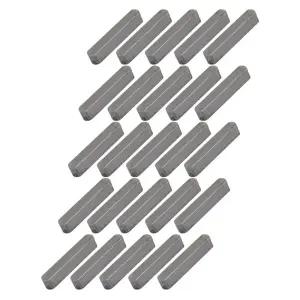 uxcell 22mmx4mmx4mm 카본 스틸 키스톡 그레이 25 pcs