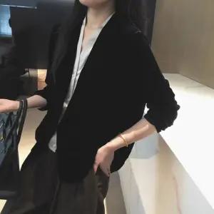 슬송렉샵 여친 실크 봄 키작녀 간절기 가디건 벨벳 혼색 더블 플라켓 꾹1