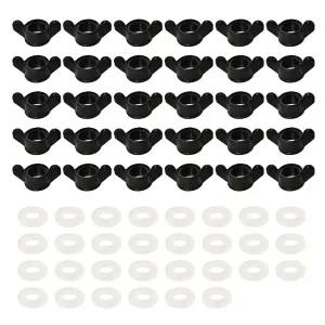 반단쿱 30세트 가금류 급수기 컵용 실리콘 와셔 및 윙 너트 치킨 워터 니플 오링 16mm OD ID 두께 씰