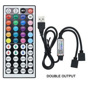 44키 IR 리모컨 4핀 RGB 이중 출력 스마트 USB 블루투스 앱 컨트롤러 (5V 5050 2835 LED 스트립 조명 디머