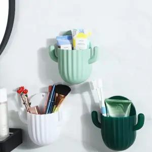 접착식 치약 칫솔 화장품 핸드폰 수납통 SW05000 걸이 고리 정리함 보관