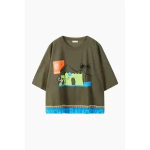 [베네통](강남점)[SSG특가] 밑단레터링 배색니트BAKPF4631