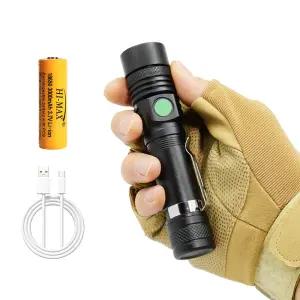 아노라이트 M10 LED 후레쉬 휴대용랜턴 C타입 미니 18650 등산용 소형손전등 일반세트