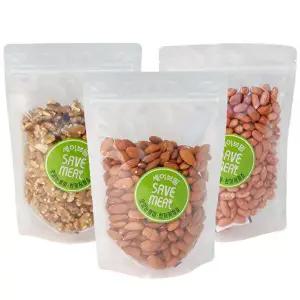 [세이브밀][40일분] 인기 견과 3종세트 (깐호두+볶음땅콩+구운아몬드) 820g