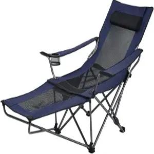 야외 생활 일광욕 캠핑 접이식 휴대용 메쉬 의자 리무버블 풋레스트 포함...