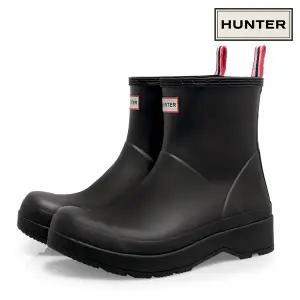 [헌터] 남성 플레이 숏 레인 부츠 장화 블랙 MFS9088RMA-BLK
