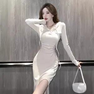 빛채운 여친 원피스 스커트 미니 가을 트임 후드 랩 유럽풍 타이트 매 OPH3