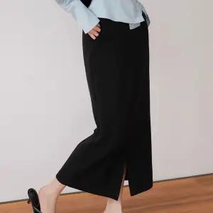 빛채운 여사친 치마 미니 롱 봄가을 일자 다크그레이 앞트임 OPH3