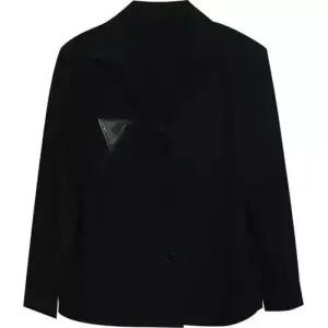 키체샵 남친 캐주얼 넥 솔리드 슬림핏 봄가을 셔츠 패드 HO3