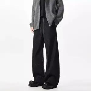 키체샵 바지 면 가을 캐주얼 남성용 긴 메일라드 스트레이트 와이드 HO3