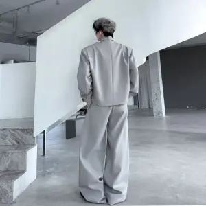 키체샵 남친 팬츠 면 가을 캐주얼 코트 긴팔 세트 트랙팬츠 트렌드 차이나 스트릿 정장 자켓 긴 HO3