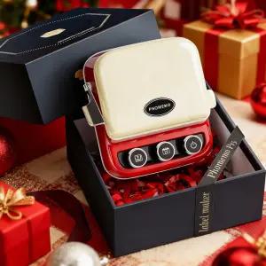 크리스마스 선물 및 웨딩 장식용 포모모 P15 미니 블루투스 라벨 프린터 맞춤 텍스트가 있는 휴대용 리본