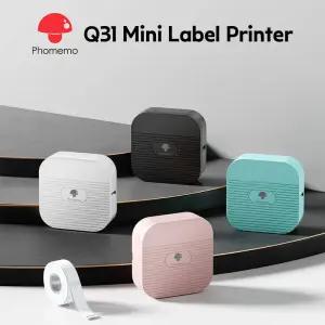 미니 프린터 Phomemo Q31 라벨 메이커 무선 블루투스 6-15mm 휴대용 열전 사 DIY 크리 에이 티브 스티커