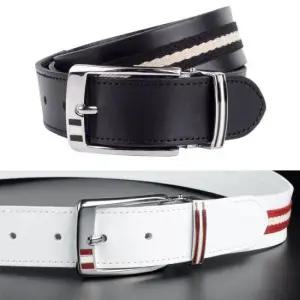 남자골프벨트 천연 소가죽 라인 포인트 남성 여성용 골프벨트
