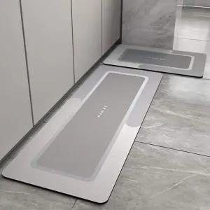 [콩심팥심]발매트 욕실 주방 규조토 빨아쓰는 현관 그레이