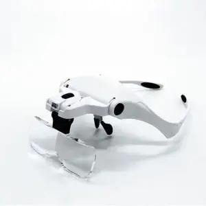 LED 조명 확대경 돋보기 안경 정밀 작업용 안경